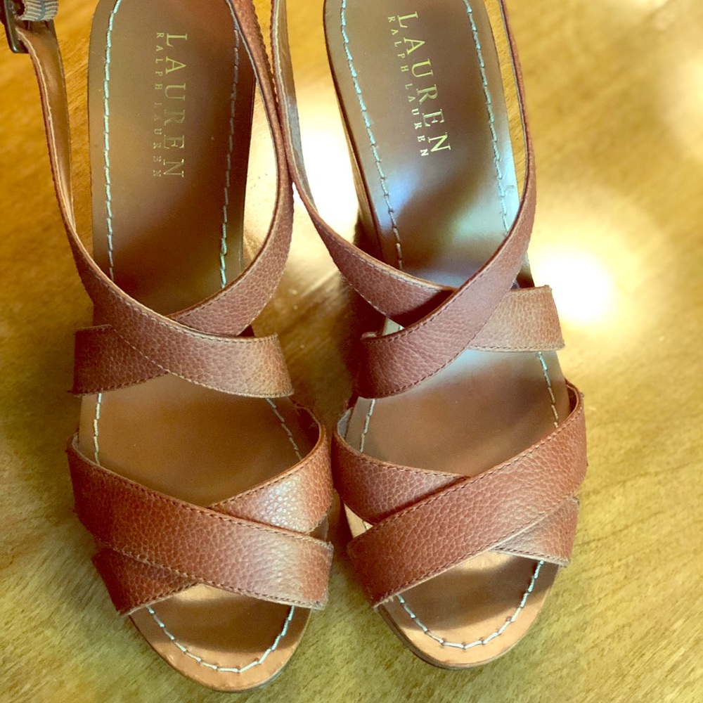 LAUREN Ralph Lauren platform wedge sandals